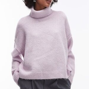 NWOT Topshop Soft Lilac Turtleneck Sweater
